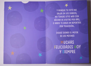 Tarjeta grande Feliz Cumpleaños al Mejor