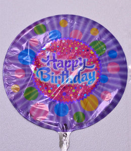 Globo grande morado claro rosado Happy Birthday