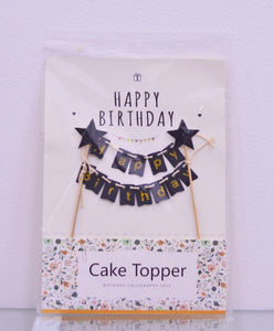 Cake Topper negro Happy Birthday