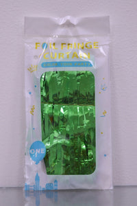 Cortina Foil Fringe Verde Metálico