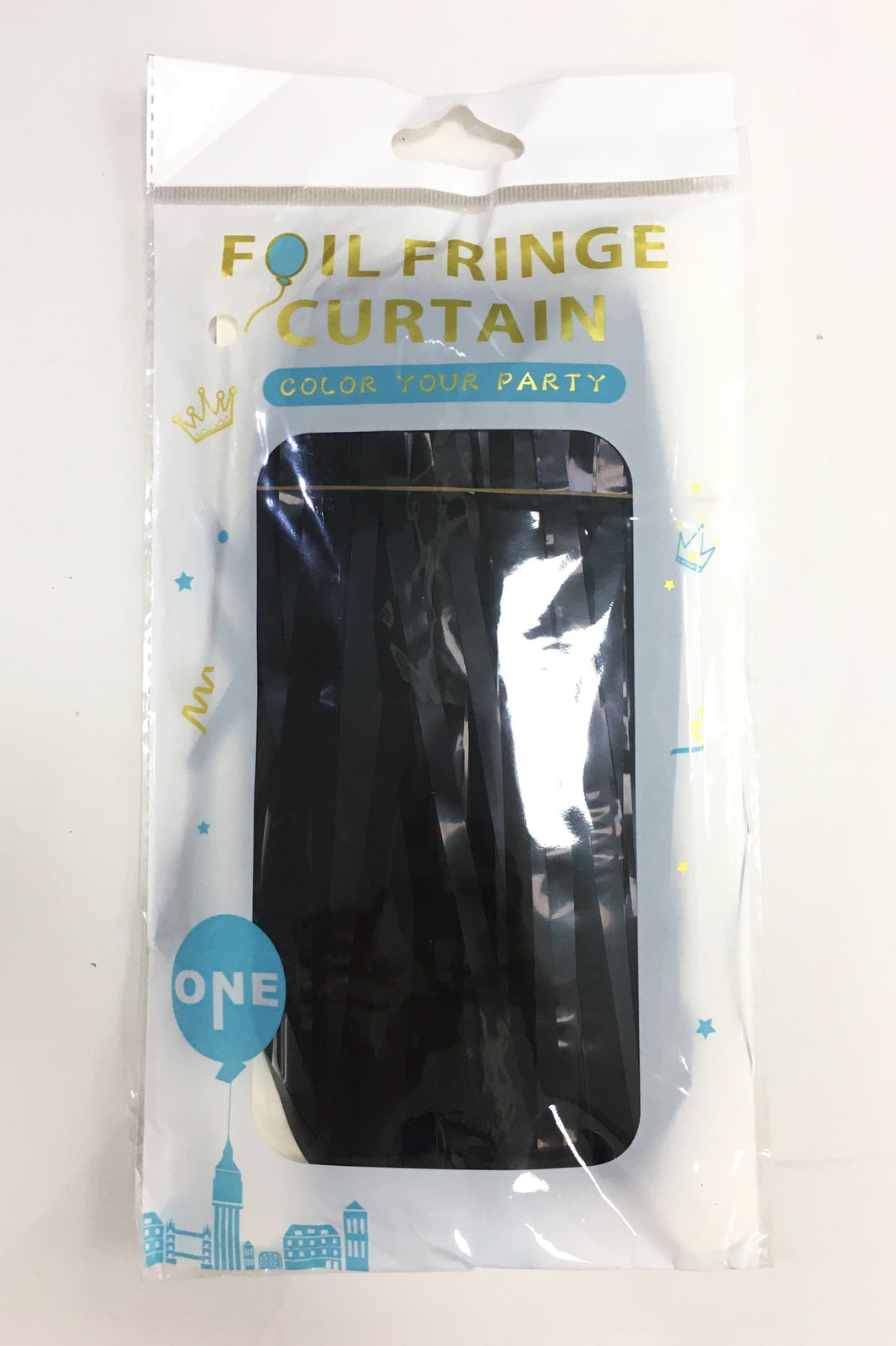 Cortina Foil Fringe Negro